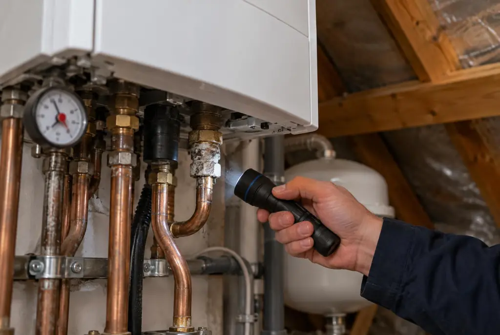 Lekdetectie Nieuwveen – cv-ketel en leidingen op zolder