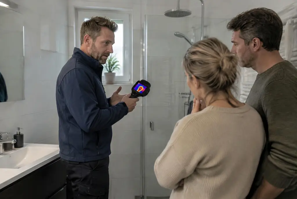 Lekdetectie Nieuwveen – specialist legt bevindingen uit aan bewoner